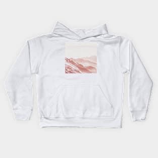 Rose Blush Mountains Oil Effects 3 Kids Hoodie